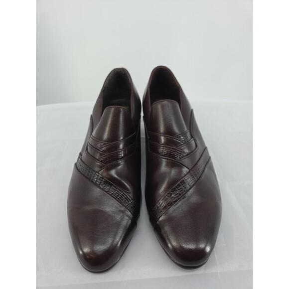 Basini Cuban Leather Brown Dress Shoes 86031 Men's Mixed Size L9.5* R10* Loafers